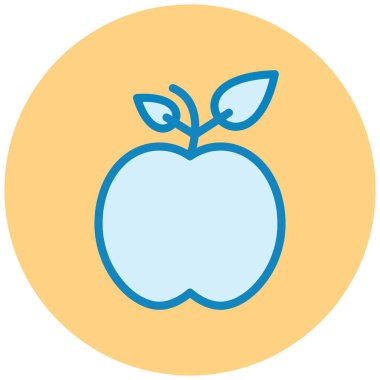 Elma. Web simgesi basit illüstrasyon