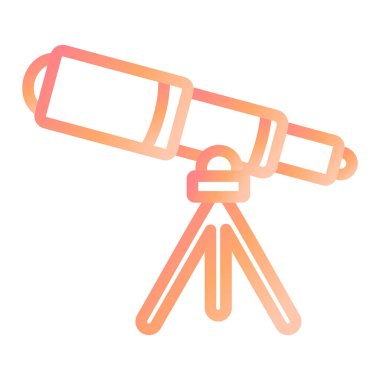 Teleskop. Web simgesi basit illüstrasyon