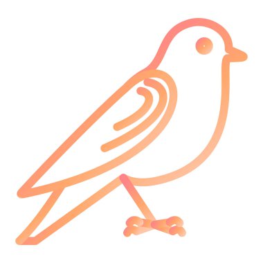 kuş simgesi vektör illüstrasyonu