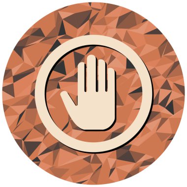 dur işareti simgesi, vektör çizimi