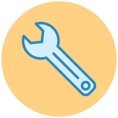 İngiliz anahtarı. Web simgesi basit illüstrasyon