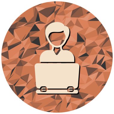 iş ve ofis çalışanı simge vektör illüstrasyon tasarımı