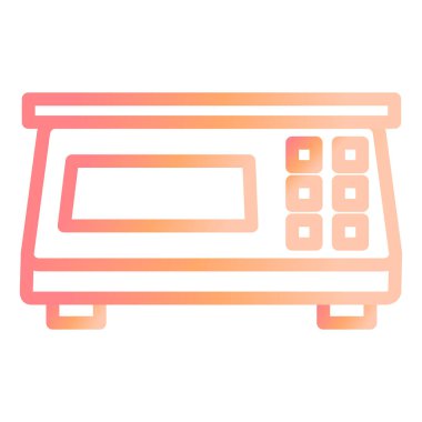 Utensilleri ölçüyorum. Web simgesi basit illüstrasyon 