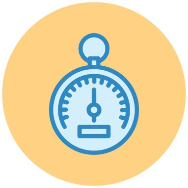 Kronometre Web simgesi basit illüstrasyon