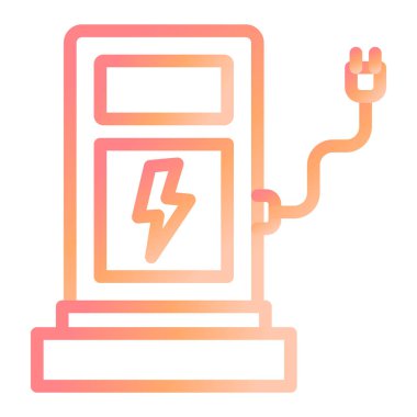 Elektrik şarjı. Web simgesi