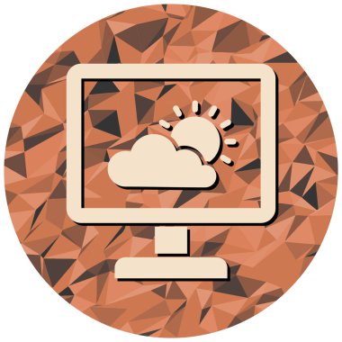 Bulut. Web simgesi basit illüstrasyon