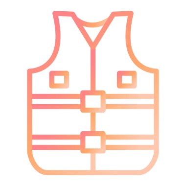 yelek simge vektör çizim 