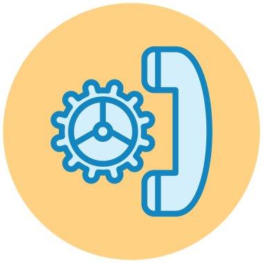 Telefon modern simgesinin vektör illüstrasyonu