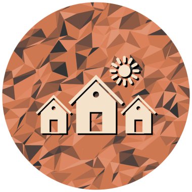 Ev ikonu. vektör illüstrasyonu