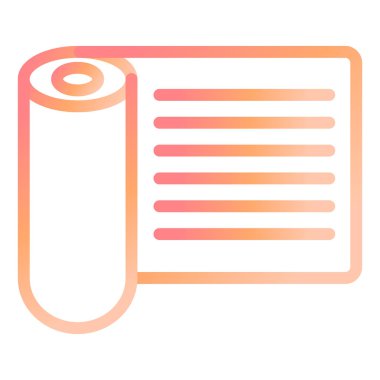 Kağıt Kaplama Modern ikon vektör çizimi 