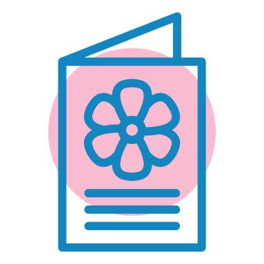 Çiçek simgesinin vektör illüstrasyonu