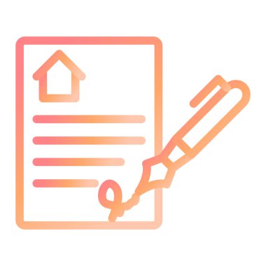 Bir sözleşme simgesinin vektör illüstrasyonu