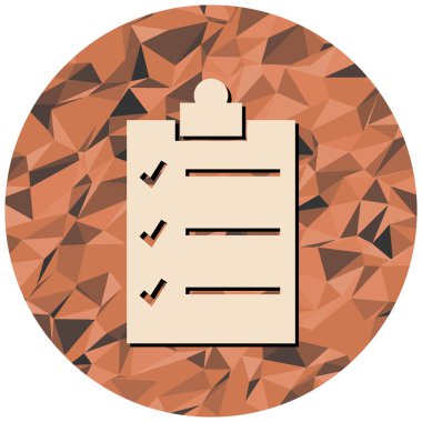 Kontrol listesi simgesi, vektör illüstrasyonu