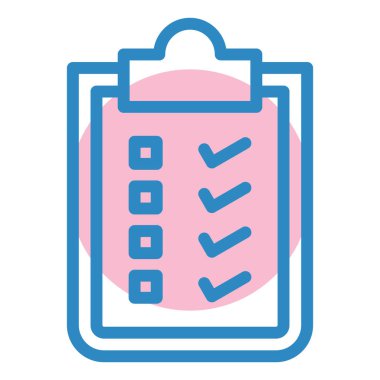 Kontrol listesi. Web simgesi basit illüstrasyon