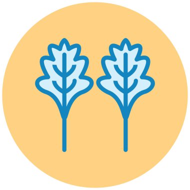 Bitki. Web simgesi basit illüstrasyon