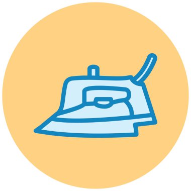 Ütü yapıyorum. Web simgesi basit illüstrasyon