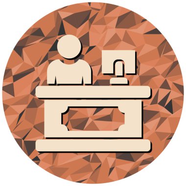 Masa. Web simgesi basit illüstrasyon