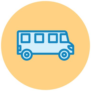 Otobüs. Web simgesi basit illüstrasyon