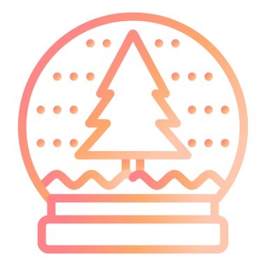  Kar Küresi ikon vektör illüstrasyonu