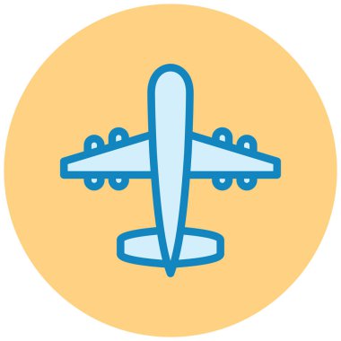 Uçak. Web simgesi basit illüstrasyon