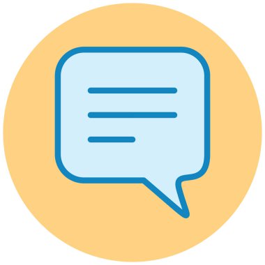 Konuş. Web simgesi basit illüstrasyon