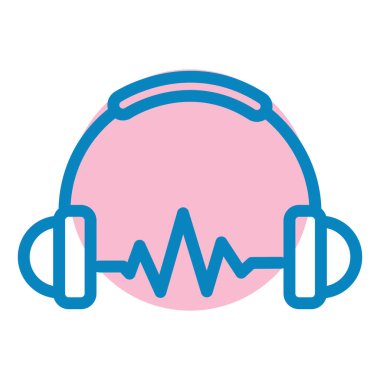 kulaklık simgesi vektör illüstrasyonu