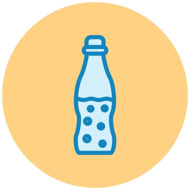 Soda şişesi simgesinin vektör illüstrasyonu