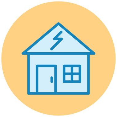 Ev. Web simgesi basit illüstrasyon