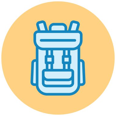 Sırt çantası. Web simgesi basit illüstrasyon