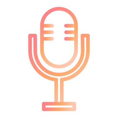 Mikrofon. Web simgesi basit illüstrasyon