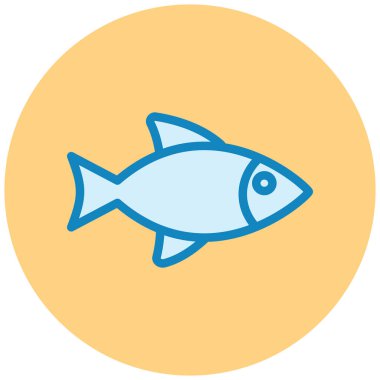 Balık. Web simgesi basit illüstrasyon