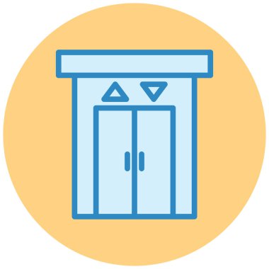 Asansör. Web simgesi basit illüstrasyon