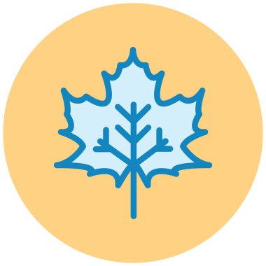 Akçaağaç yaprağı simge vektör çizim