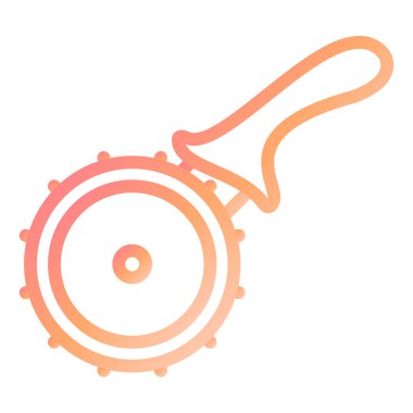 Pizza Kesicisi modern ikon vektör illüstrasyonu 