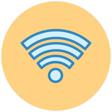 Kablosuz. Web simgesi basit illüstrasyon