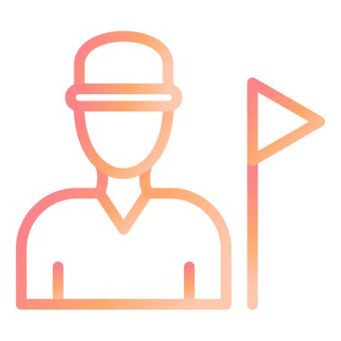 Tur Rehberi Modern ikon vektör çizimi 