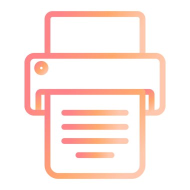 Yazıcı. Web simgesi basit illüstrasyon