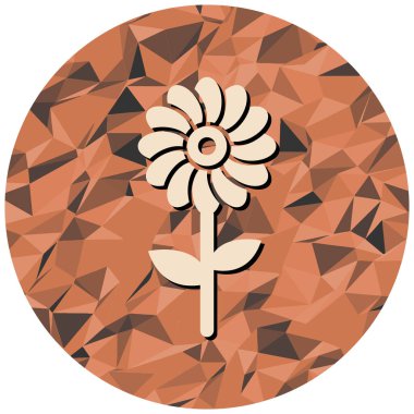 Çiçek. Web simgesi basit illüstrasyon