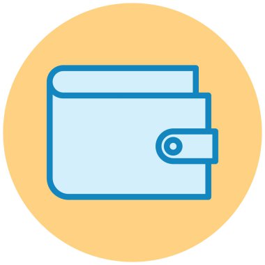 Cüzdan. Web simgesi basit illüstrasyon