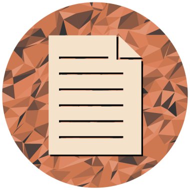 Bir belge simgesinin vektör illüstrasyonu