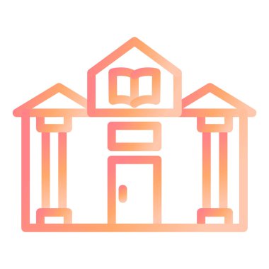 Kütüphane modern simge vektör illüstrasyonu 