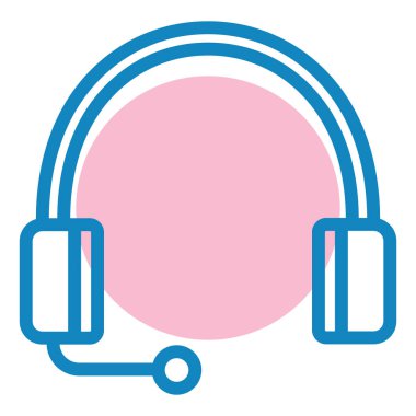 Kulaklık. Web simgesi basit illüstrasyon