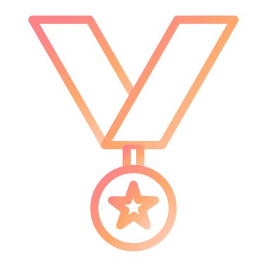 Madalya. Web simgesi basit illüstrasyon