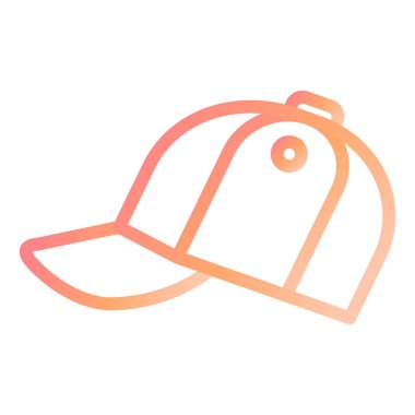 beysbol şapkası simgesi, vektör illüstrasyonu