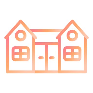 house modern simge vektör illüstrasyonu 