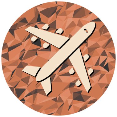 Uçak ikonu. Web tasarımı için düzlem vektör simgelerinin düz çizimi