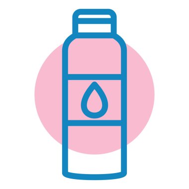 Su şişesi. Basit resimleme