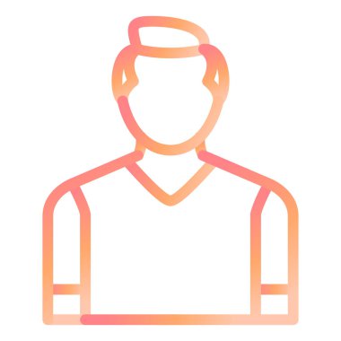 Futbolcu modern ikon vektör illüstrasyonu 