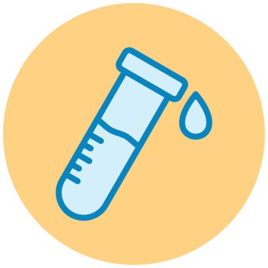 test tübü simgesi, vektör illüstrasyonu basit tasarım