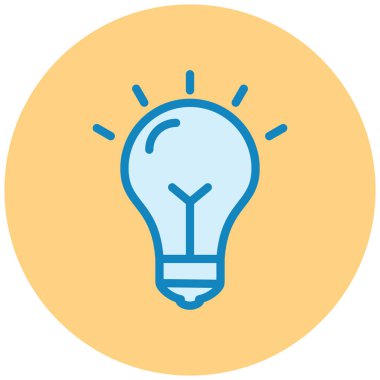 Ampul. Web simgesi basit illüstrasyon